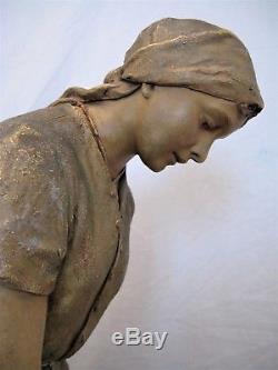 Terracotta Signed Friedrich Goldscheider The Peasant 19th Century