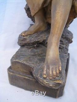 Terracotta Signed Friedrich Goldscheider The Peasant 19th Century