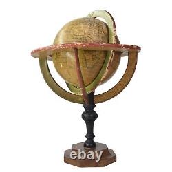 Terrestrial Globe Built In Wood Early Xixth Delamarche