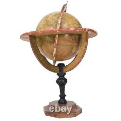 Terrestrial Globe Built In Wood Early Xixth Delamarche