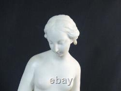 The Bather After Falconet, Porcelain Biscuit Sculpture, 19th Century