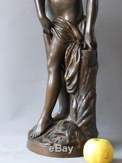 The Bather Of Falconet, Large Bronze Patina Brune, Time XIX