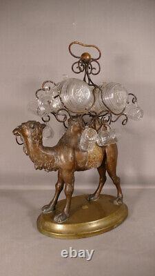 The Camel, Metal and Glass Liquor Cabinet, Late 19th Century Period