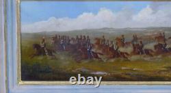 The Charge of the Cavalry, Oil on Canvas from the 19th Century, Military Painting