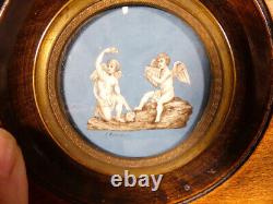 The Cherubs, Miniature Painting in Gouache, 19th Century