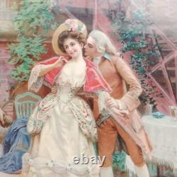 The Chromo Part 1880 Large Period Frame 70 x 54 cm Boules Game