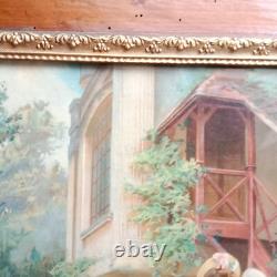 The Chromo Part 1880 Large Period Frame 70 x 54 cm Boules Game