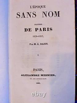 The Era without a Name: Sketches of Paris 1830-1833 by Mr. A. Bazin