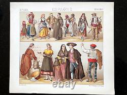 The Historical Costume Racinet Spain 12 Color Plates of the Period 1888