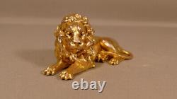 The Lion, Golden Bronze Statue from the 19th Century.