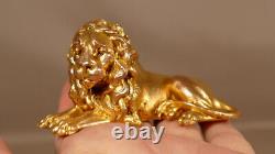 The Lion, Golden Bronze Statue from the 19th Century.