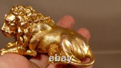 The Lion, Golden Bronze Statue from the 19th Century.