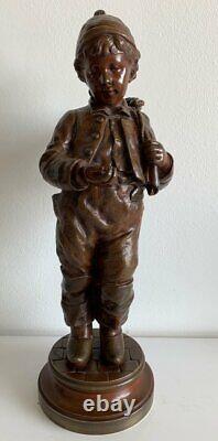 The Little Chimney Sweep, Bronze Sculpture from the 19th Century