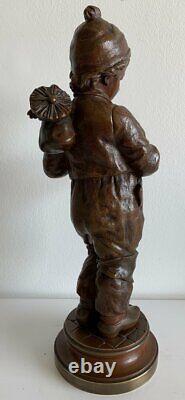 The Little Chimney Sweep, Bronze Sculpture from the 19th Century