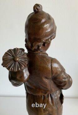 The Little Chimney Sweep, Bronze Sculpture from the 19th Century