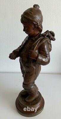 The Little Chimney Sweep, Bronze Sculpture from the 19th Century