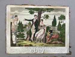 The Tribulations of Fitz-Henri, a series of three Empire-period engravings, 19th century