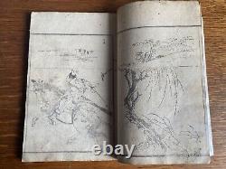 Totoya Hokkei Manga Hokusai Illustrated Book, Edo Period, 19th Century Japan