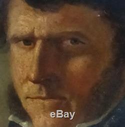 Toussaint Pillet Portrait Of A Man Epoque Nineteenth Century Oil Vendée