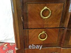 Transitional Style Commode in Marquetry from the Mid 19th Century