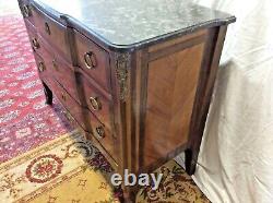 Transitional Style Commode in Marquetry from the Mid 19th Century