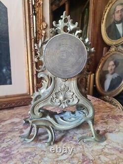 Translation: Antique Bronze Clock in Louis XV Style, Napoleon III Period, late 19th century