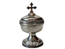 Travel Target In Silver Massif Minerva Age 19th Ancient Silver Ciborium