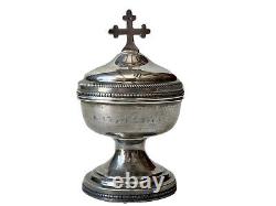 Travel Target In Silver Massif Minerva Age 19th Ancient Silver Ciborium