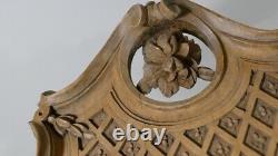 Tray, Woodwork In Noyer Sculpted Monoxyle, Era Xixth