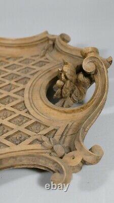 Tray, Woodwork In Noyer Sculpted Monoxyle, Era Xixth