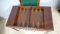 Tric Trac Table Serving as a Desk in Louis XVI Style in Mahogany, 19th Century