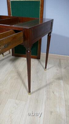 Tric Trac Table Serving as a Desk in Louis XVI Style in Mahogany, 19th Century