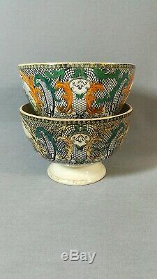 Two Bowl Earthenware Choisy-le-roi, Rare Decor Renaissance Style Epoch Xixth