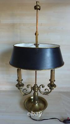 Two-armed 19th century Bouillotte lamp