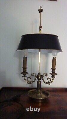 Two-armed 19th century Bouillotte lamp