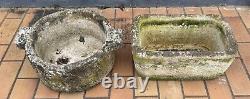 Two pretty stone troughs / planters from the late 19th century