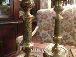 Very Beautiful Pair Of Candlestick In Bronze, Empire Era Early Xixth