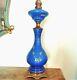 Very Large Oil Lamp In Opaline Enameled Decoration Period Late Nineteenth Th