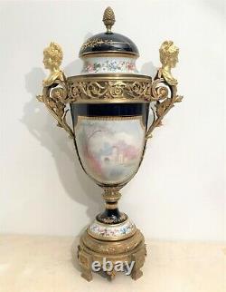 Very Large Vase In Porcelain Of Sèvres And Golden Bronze Era Xixth Century