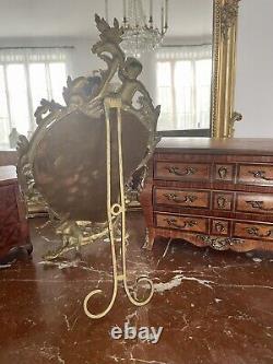 Very Pretty Ancient Mirror In Golden Bronze, Epoque Napoleon Iii, Xixth Century