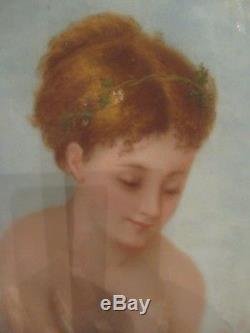 Very Pretty Pastel Portrait Of Woman Epoque XIX Ème