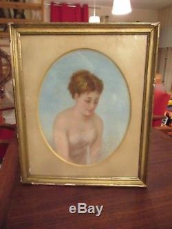 Very Pretty Pastel Portrait Of Woman Epoque XIX Ème