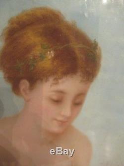 Very Pretty Pastel Portrait Of Woman Epoque XIX Ème