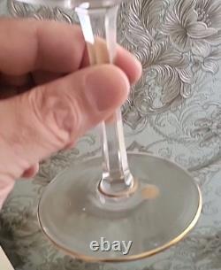 Very RARE Champagne Glass Crystal Baccarat Gilded Enamel Decor 19th Century