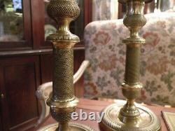 Very beautiful pair of bronze candlesticks, Empire period early 19th century