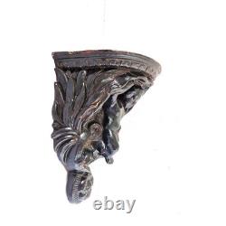 Very pretty small wall-mounted ceramic console from the late 19th century, circa 1880