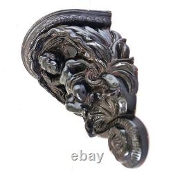 Very pretty small wall-mounted ceramic console from the late 19th century, circa 1880