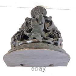 Very pretty small wall-mounted ceramic console from the late 19th century, circa 1880