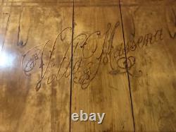 Villa Massena Napoleon III Drop-leaf Table in Walnut with Marquetry 19th Century