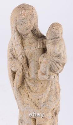 Virgin with Child Romanesque Sculpture High Stone Age France 12th Century
